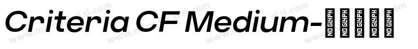 Criteria CF Medium字体转换